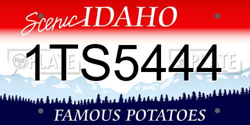 1TS5444 Idaho License Plate
