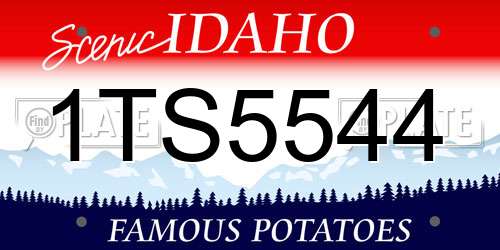 1TS5544 Idaho License Plate