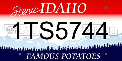 1TS5744 Idaho License Plate