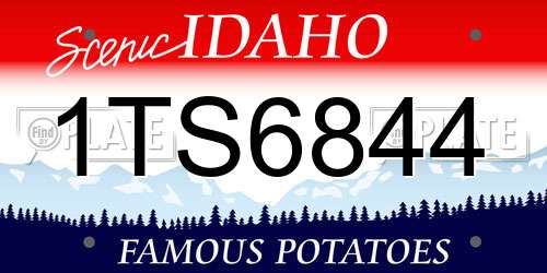 1TS6844 Idaho License Plate