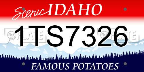 1TS7326 Idaho License Plate