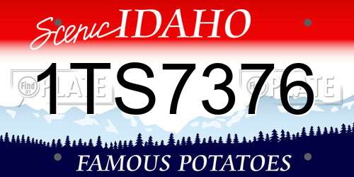 1TS7376 Idaho License Plate