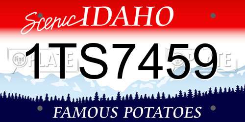 1TS7459 Idaho License Plate