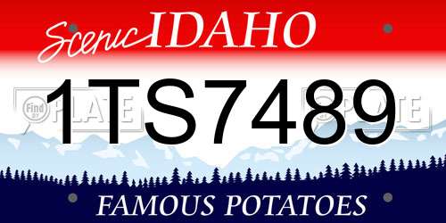 1TS7489 Idaho License Plate