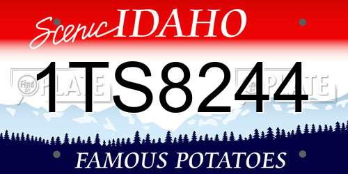 1TS8244 Idaho License Plate