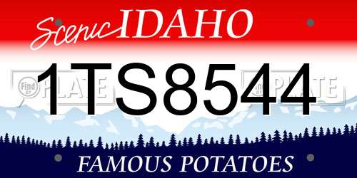 1TS8544 Idaho License Plate