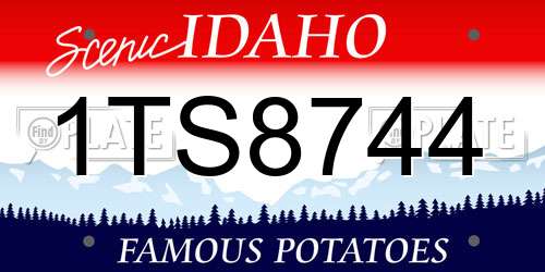 1TS8744 Idaho License Plate