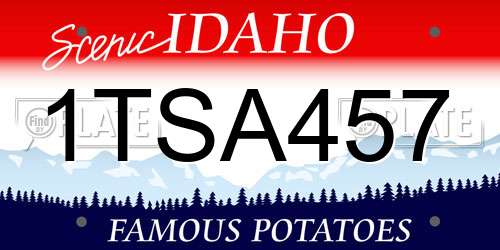 1TSA457 Idaho License Plate