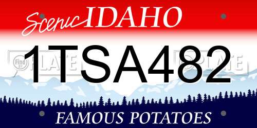 1TSA482 Idaho License Plate