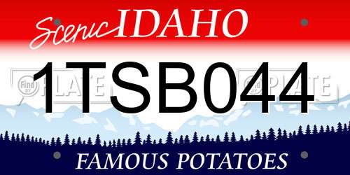 1TSB044 Idaho License Plate