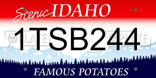 1TSB244 Idaho License Plate