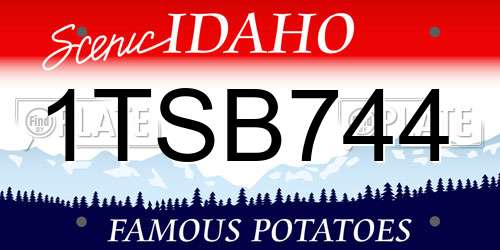 1TSB744 Idaho License Plate