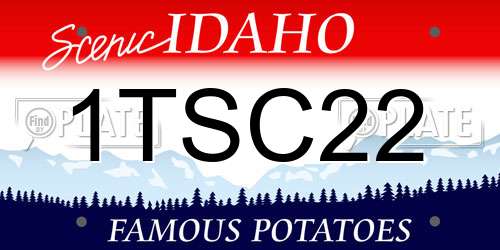 1TSC22 Idaho License Plate