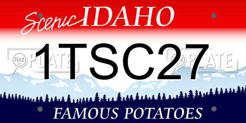1TSC27 Idaho License Plate