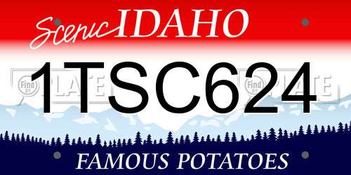 1TSC624 Idaho License Plate