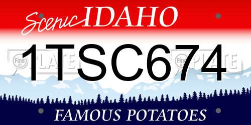 1TSC674 Idaho License Plate
