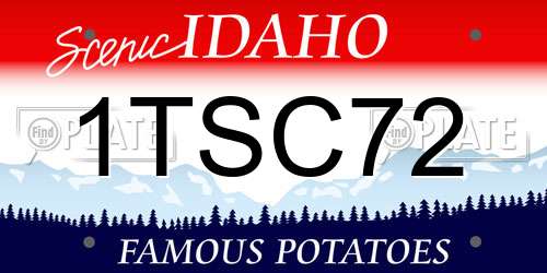 1TSC72 Idaho License Plate