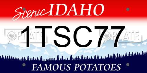 1TSC77 Idaho License Plate