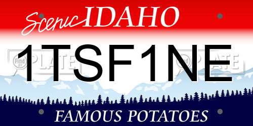 1TSF1NE Idaho License Plate