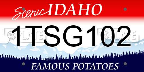 1TSG102 Idaho License Plate