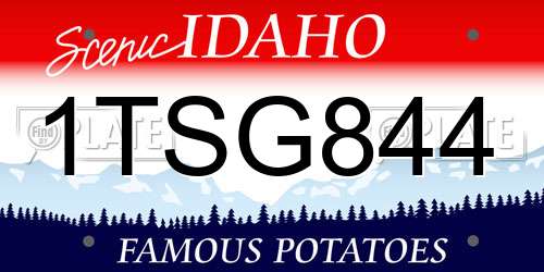 1TSG844 Idaho License Plate