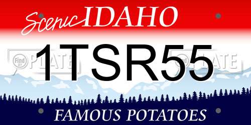 1TSR55 Idaho License Plate