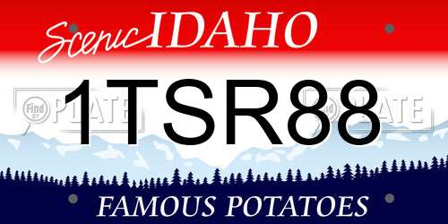 1TSR88 Idaho License Plate