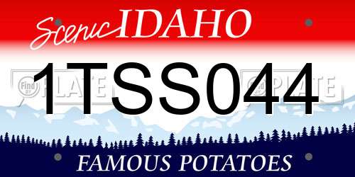 1TSS044 Idaho License Plate