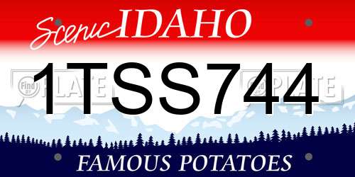 1TSS744 Idaho License Plate
