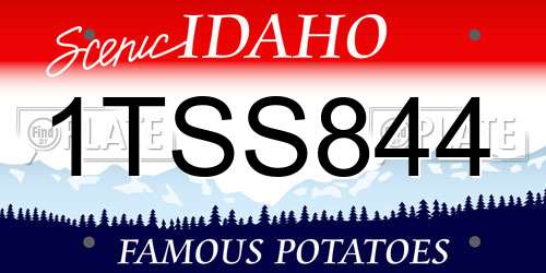 1TSS844 Idaho License Plate
