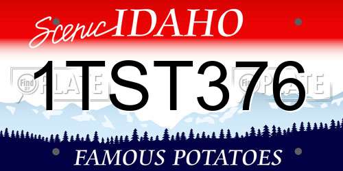 1TST376 Idaho License Plate