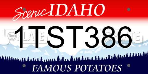 1TST386 Idaho License Plate