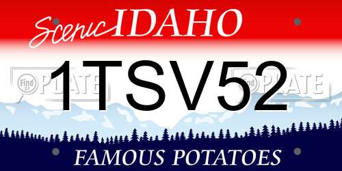 1TSV52 Idaho License Plate