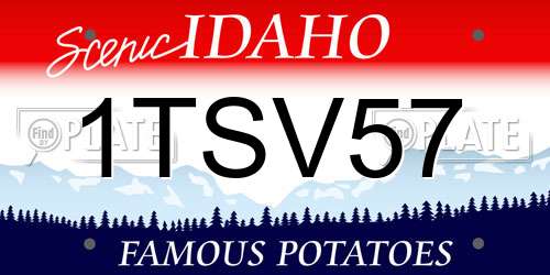 1TSV57 Idaho License Plate