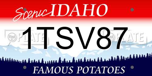1TSV87 Idaho License Plate
