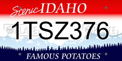 1TSZ376 Idaho License Plate