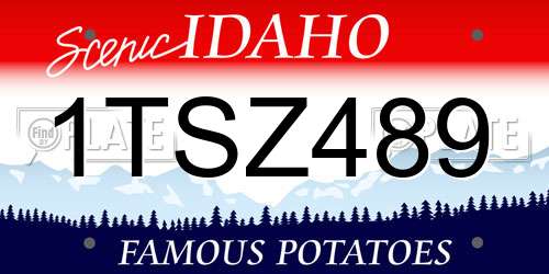 1TSZ489 Idaho License Plate