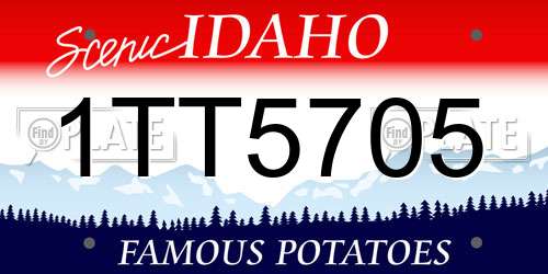1TT5705 Idaho License Plate