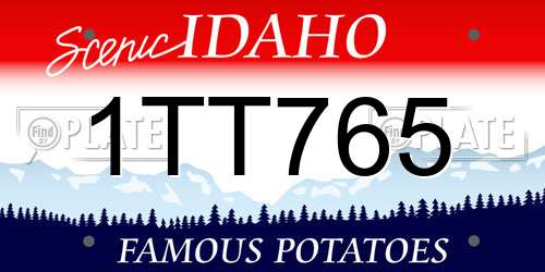 1TT765 Idaho License Plate