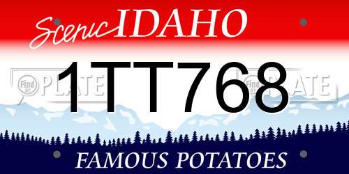1TT768 Idaho License Plate