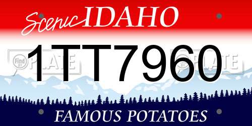 1TT7960 Idaho License Plate