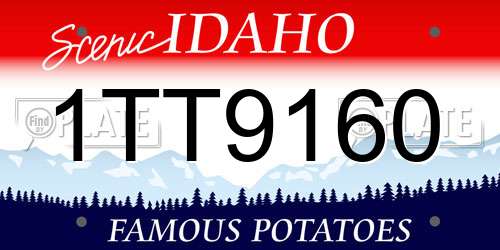 1TT9160 Idaho License Plate