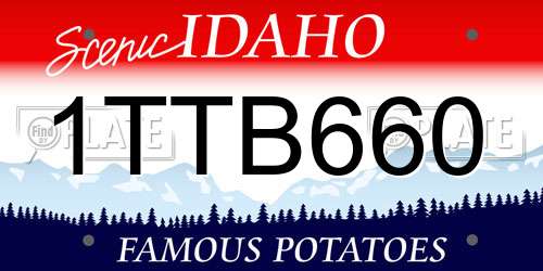 1TTB660 Idaho License Plate