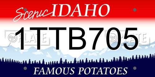 1TTB705 Idaho License Plate