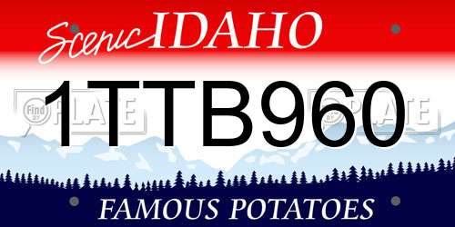 1TTB960 Idaho License Plate