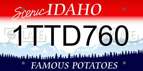 1TTD760 Idaho License Plate