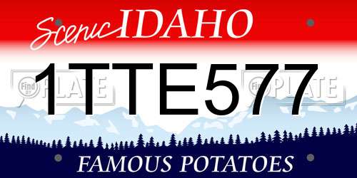 1TTE577 Idaho License Plate
