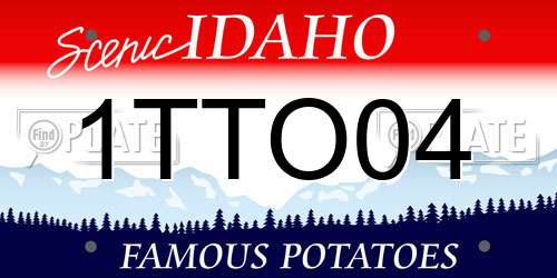 1TTO04 Idaho License Plate