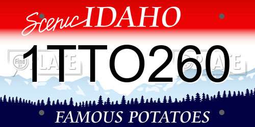 1TTO260 Idaho License Plate