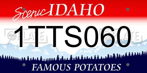 1TTS060 Idaho License Plate